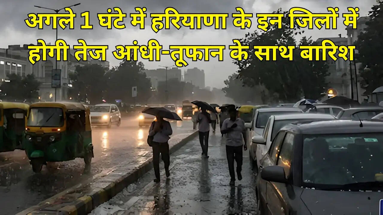 अगले 1 घंटे में हरियाणा के इन जिलों में होगी तेज आंधी-तूफान के साथ बारिश