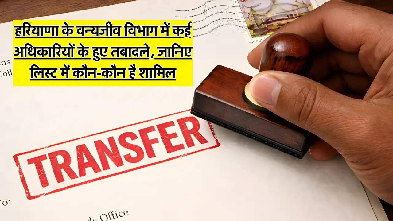 Transfer News : हरियाणा के वन्यजीव विभाग में कई अधिकारियों के हुए तबादले, जानिए लिस्ट में कौन-कौन है शामिल