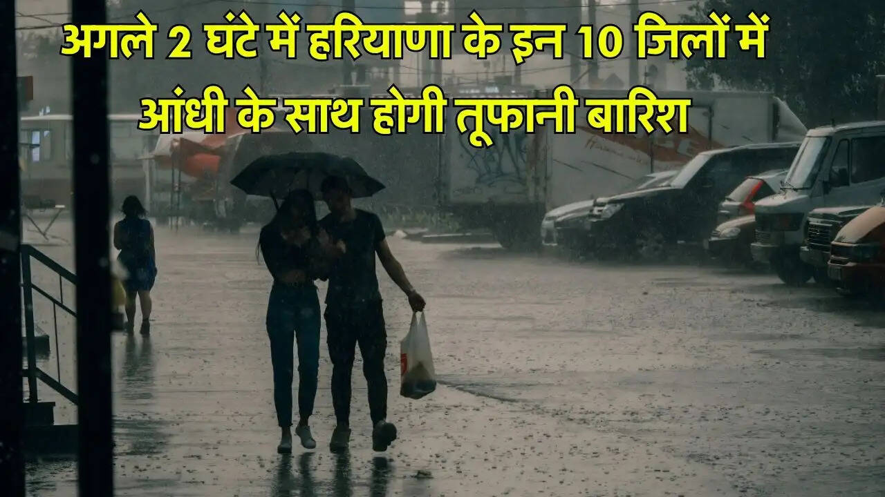 अगले 2 घंटे में हरियाणा के इन 10 जिलों में आंधी के साथ होगी तूफानी बारिश