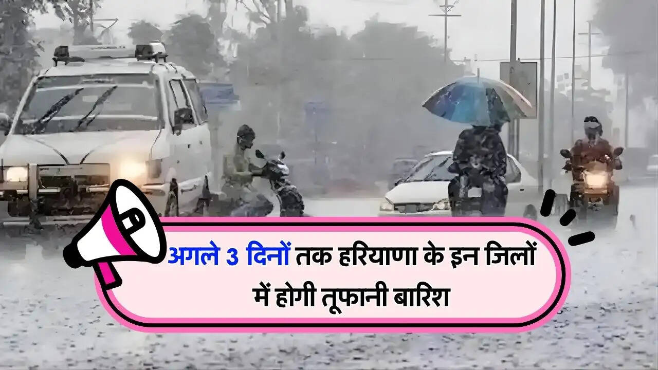 अगले 3 दिनों तक हरियाणा के इन जिलों में होगी तूफानी बारिश