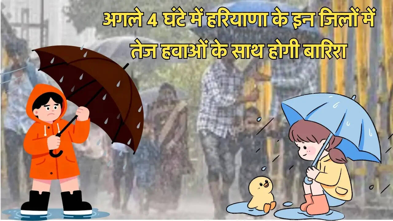 अगले 4 घंटे में हरियाणा के इन जिलों में तेज हवाओं के साथ होगी बारिश